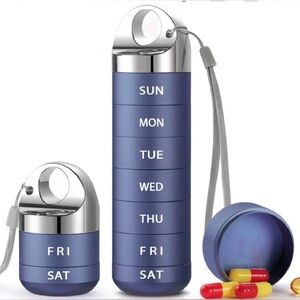 Weekly Supplement Organizer Stackable Case - Navy
